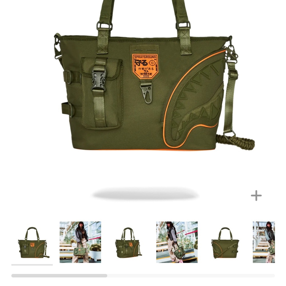 Sprayground Olive and Orange Designer Bag (FIRM PRICE)
